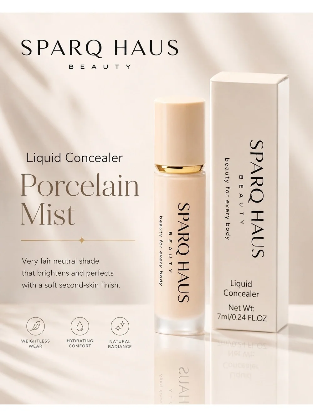 Sparq Haus Beauty Liquid Concealer Porcelain Mist Shade